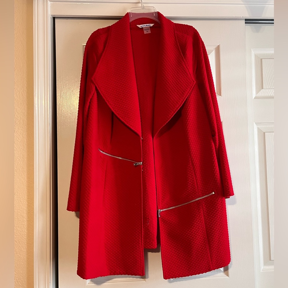 Dillards Peter Nygard Sz 3X Stunning Red Jacket Classy Edgy Style Statement Pc